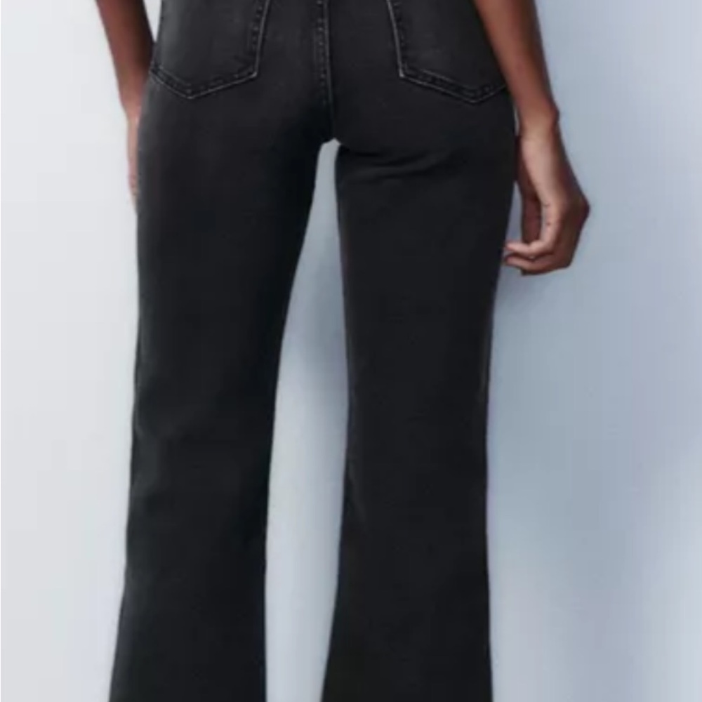Zara Black jeans  Boot Cut cropped Jeans size 8 nwt